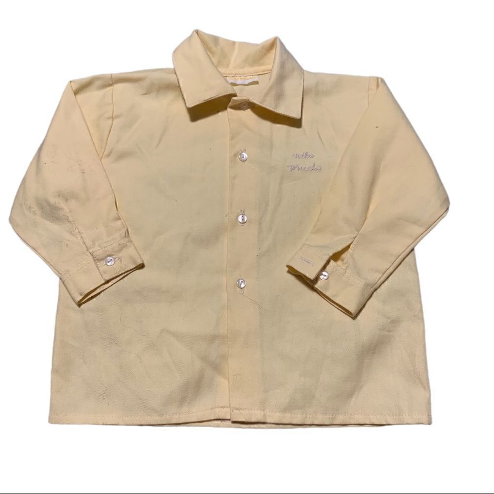 Tutto Piccolo Boys Yellow Button Down Sz 18mos
